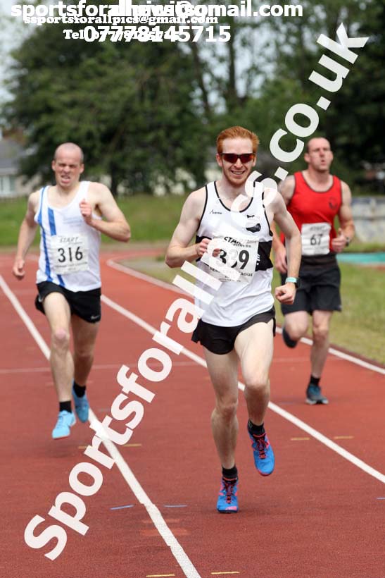 Open mile, 2019 NEMA Track and Field Champs, Monkton. Photo:  David T. Hewitson/Sports for All Pics